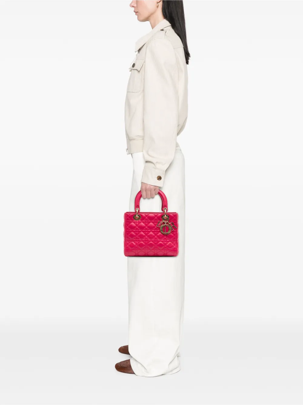 Christian Dior Pre-Owned 2014 Medium Lambskin Cannage Lady Dior satchel | Pre-Owned | Image 2