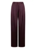 LAPOINTE pleated satin-effect palazzo pants - Brown
