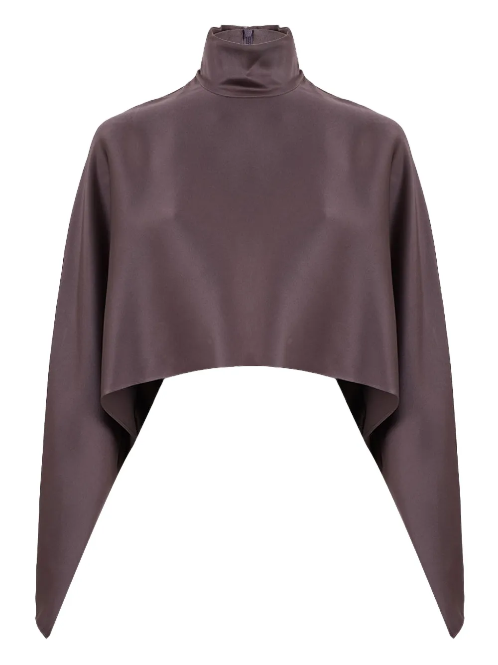 LAPOINTE satin-effect turtleneck blouse | Brown | Image 1