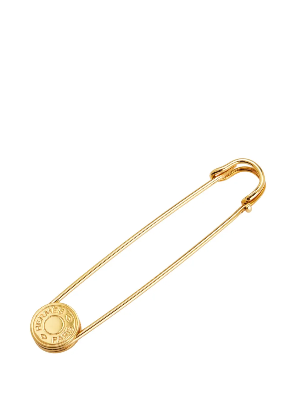 Hermès Pre-Owned 2010-2025 Gold Plated Clou de Selle Safety Pin Brooch Hermès Pre-Owned 2010-2025 Gold Plated Clou de Selle Safety Pin Brooch
