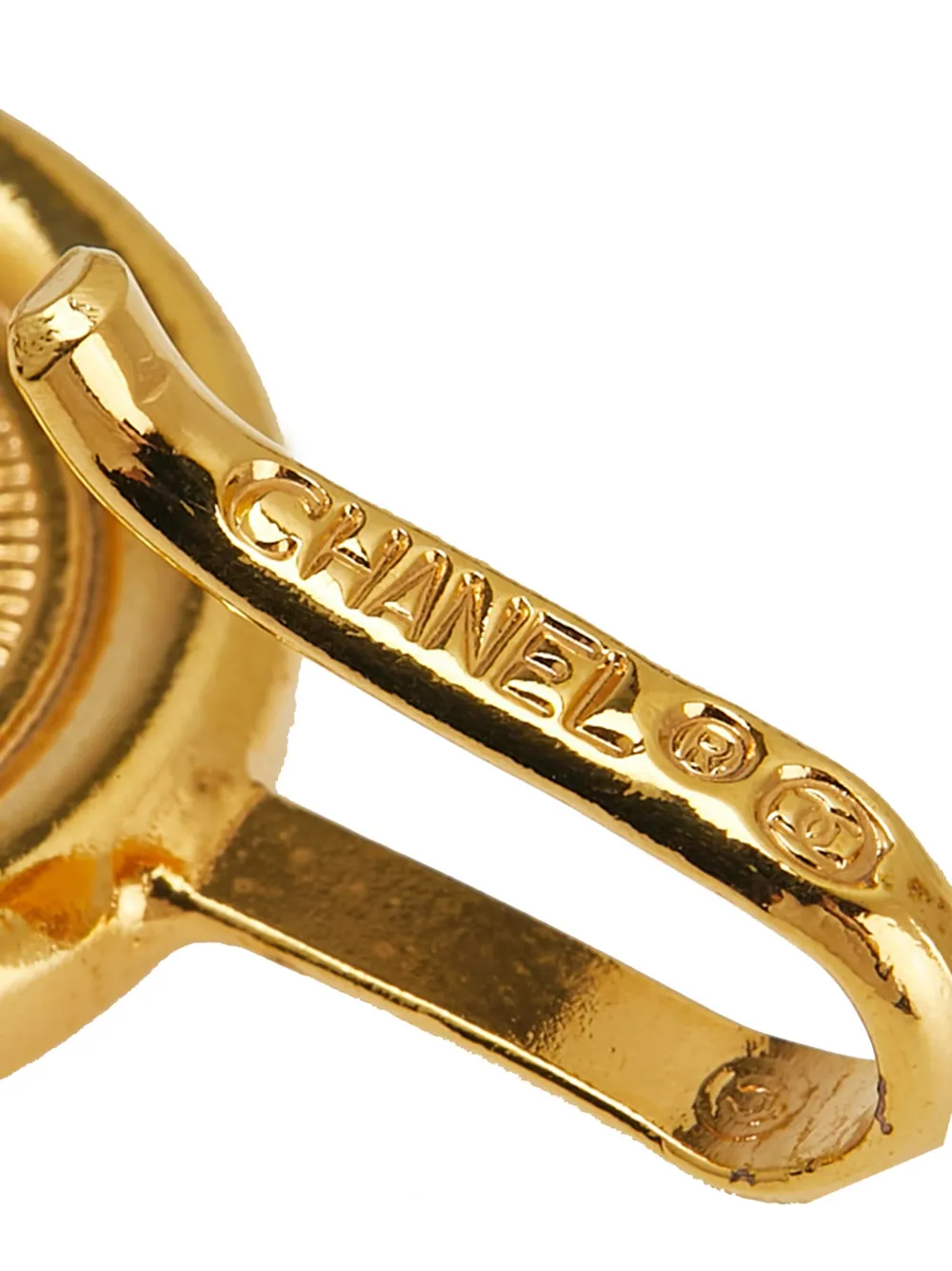 Pre-owned Chanel 20th Century Gold Plated Medallion Leather Woven Chain Belt In Black