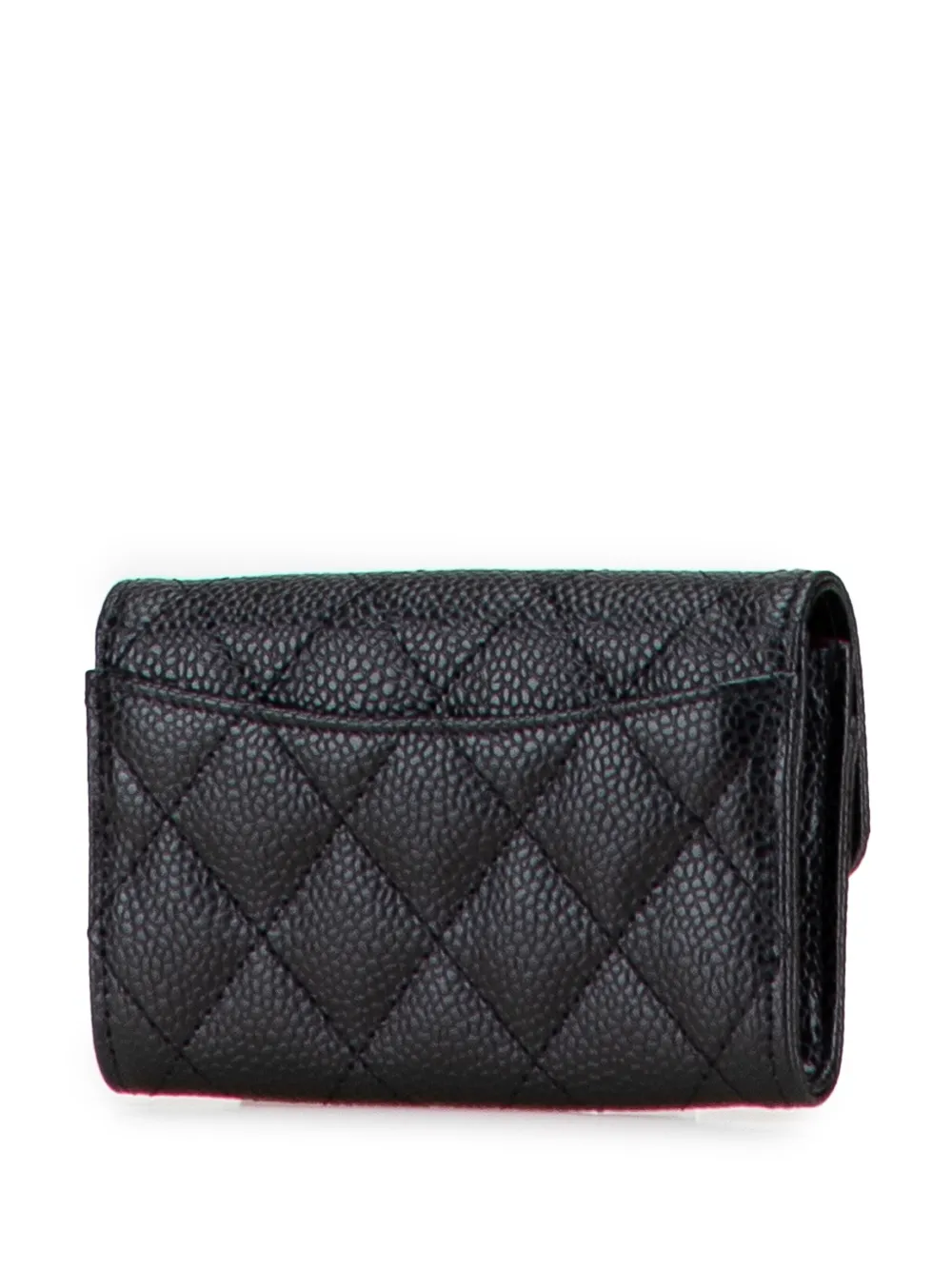 CHANEL Pre-Owned 2021-2025 CC Quilted Caviar Flap Wallet card holder | Image 2