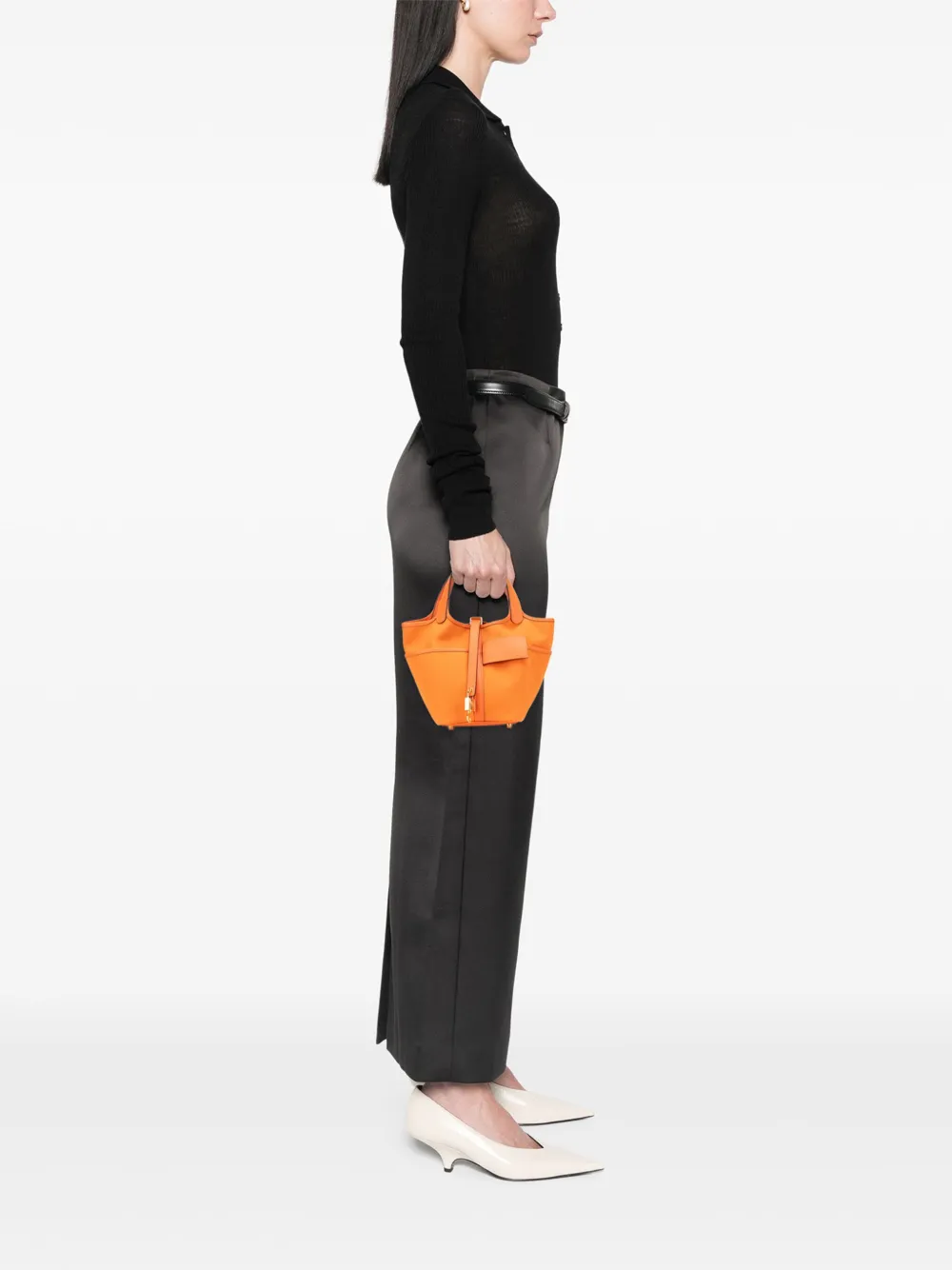 Hermès Pre-Owned 2022 Toile Goeland and Swift Cargo Picotin Lock 18 handbag | Pre-Owned | Image 2