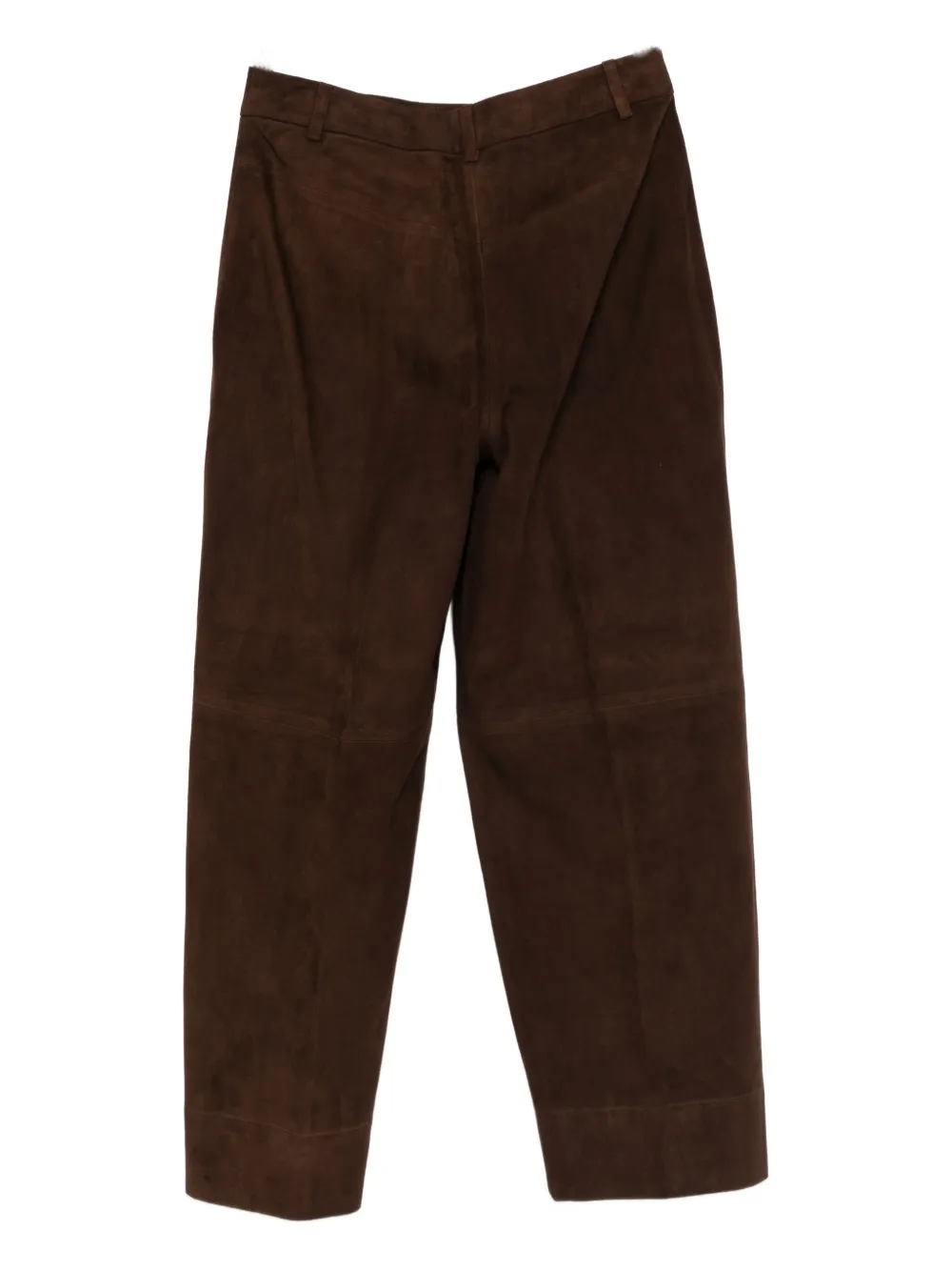 Seventy Pleated Cropped Trousers In Brown