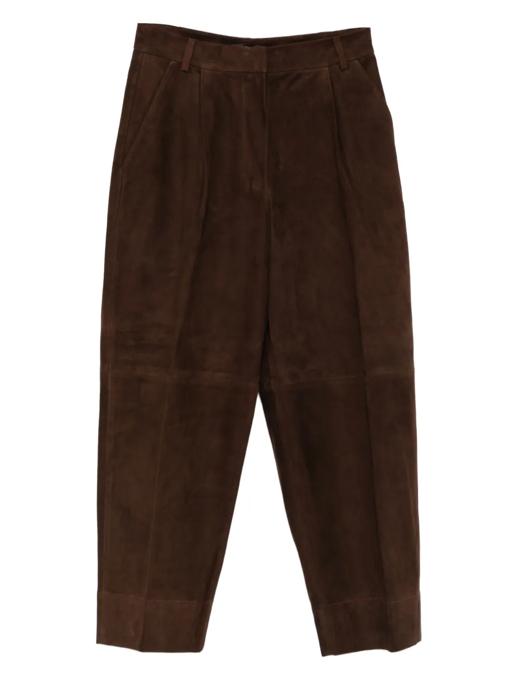 Seventy pleated cropped trousers | Brown | Image 1
