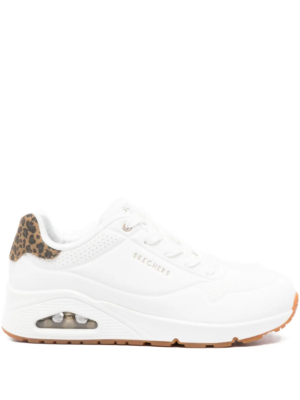 Skechers Leopard-print Sneakers In White