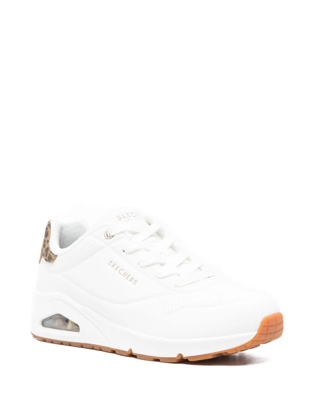 Skechers Leopard-print Sneakers In White