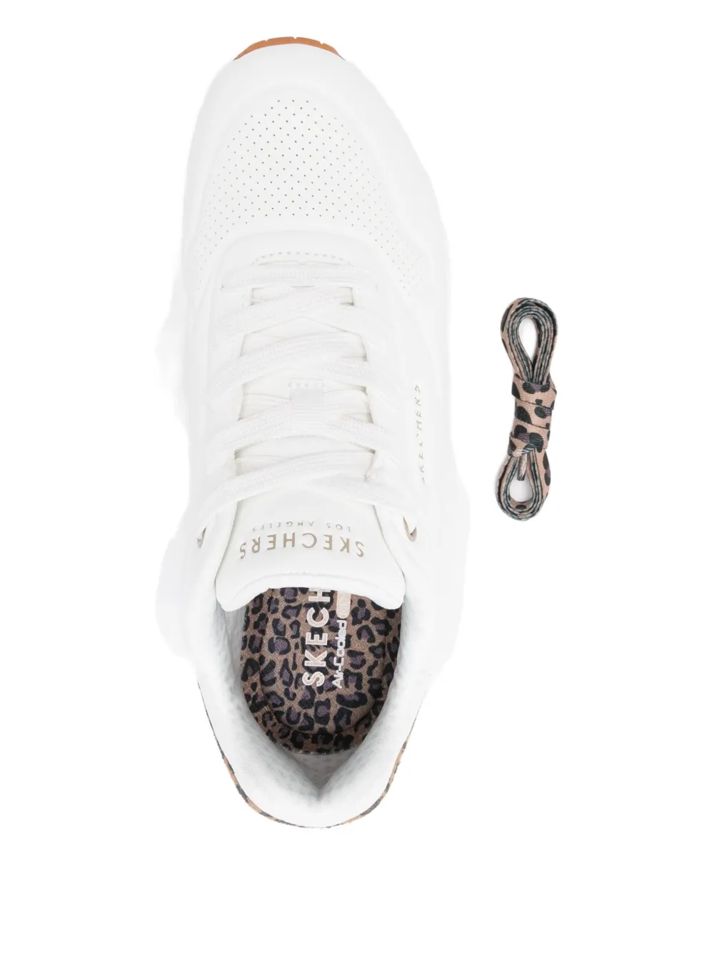 Skechers Leopard-print Sneakers In White