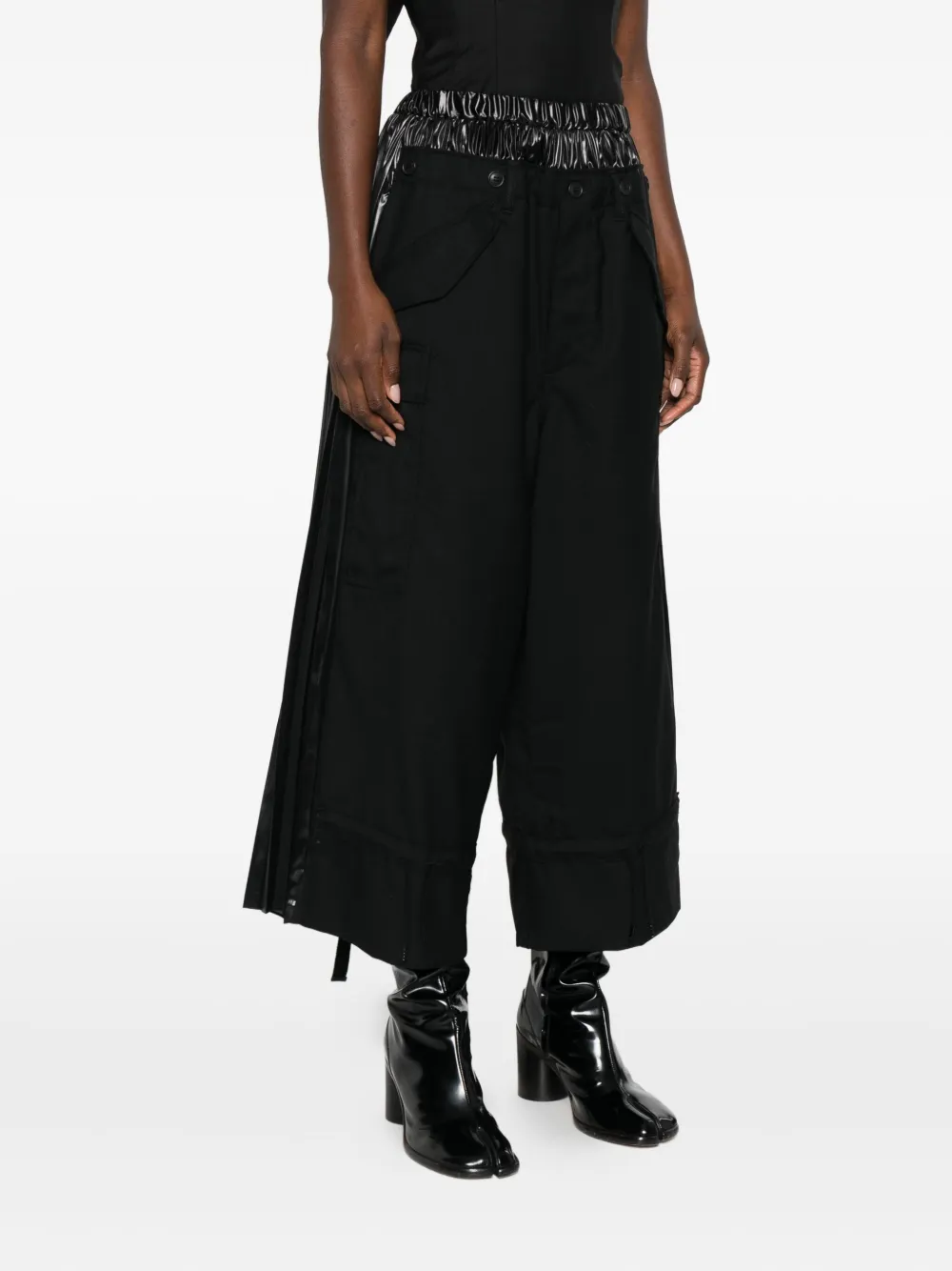 Junya Watanabe Palazzo Trousers In Black