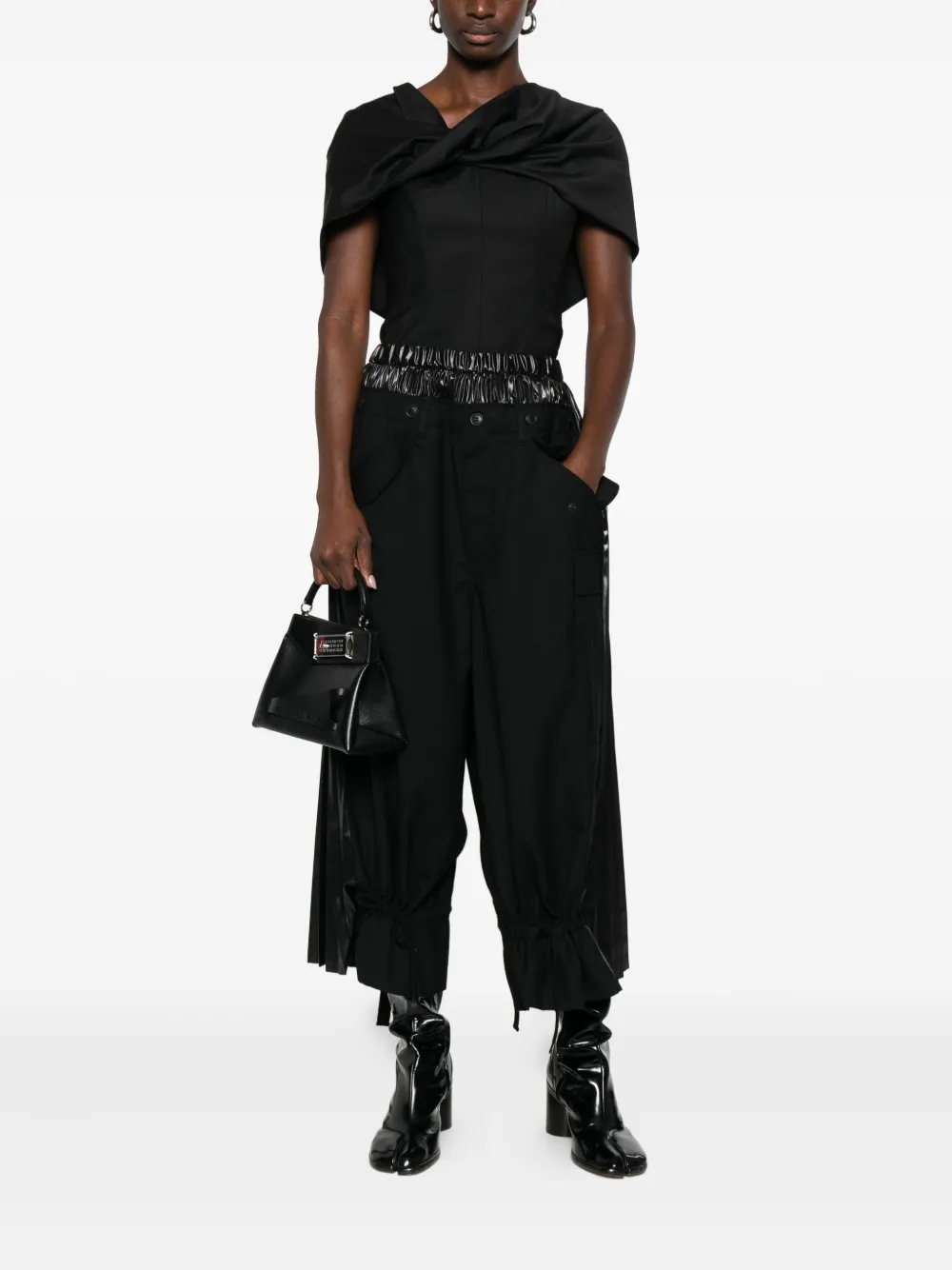 Junya Watanabe palazzo trousers - Zwart