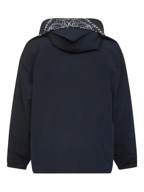 PDF Hooded Patterned Hoodie | Black | FARFETCH PT