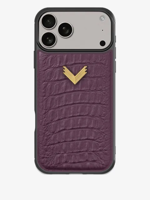VELANTE crocodile-embossed iPhone 17 Pro phone pro max case