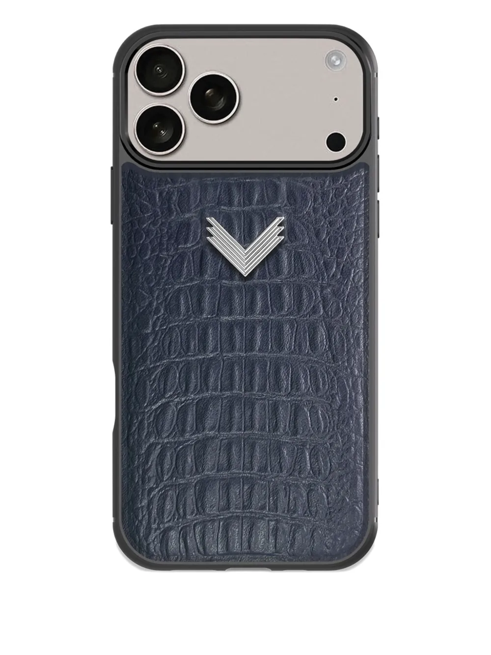 Velante Crocodile-embossed Iphone 17 Pro Max Phone Case In Blue