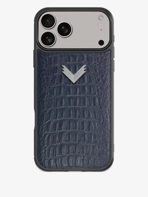 VELANTE crocodile-embossed iPhone 17 Pro Max phone case