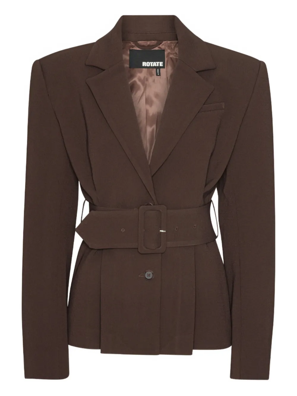 Rotate Birger Christensen Belted Blazer In Brown