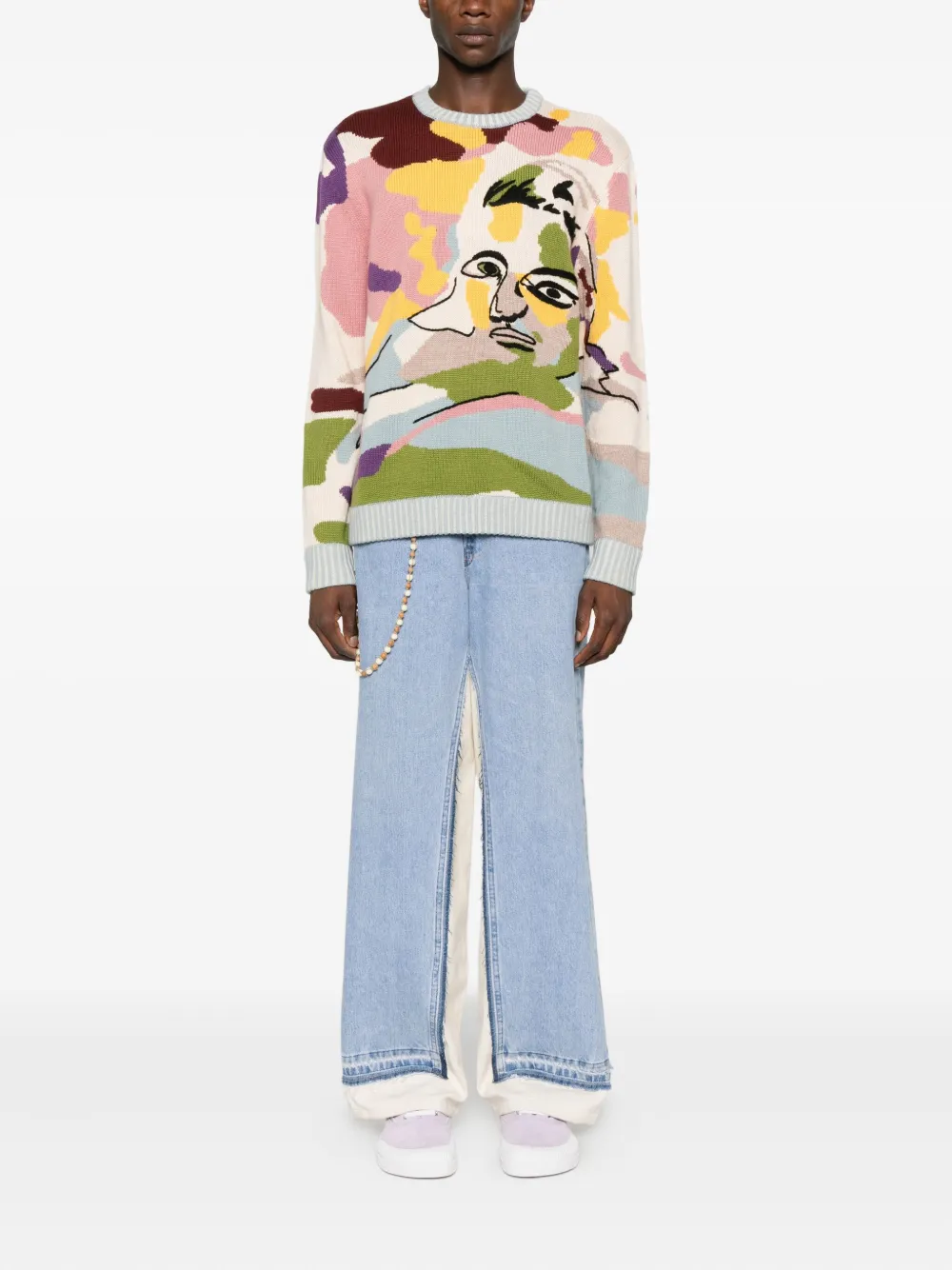 KidSuper intarsia-knit sweater - Roze