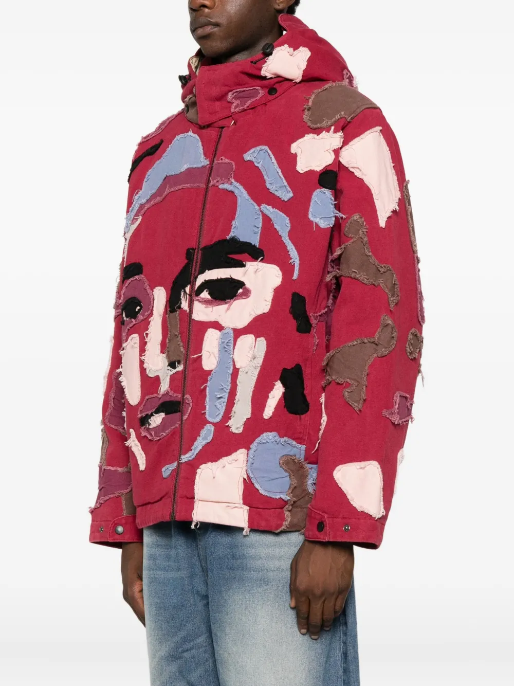  Kidsuper Zip-up Hooded Jacket - Red 