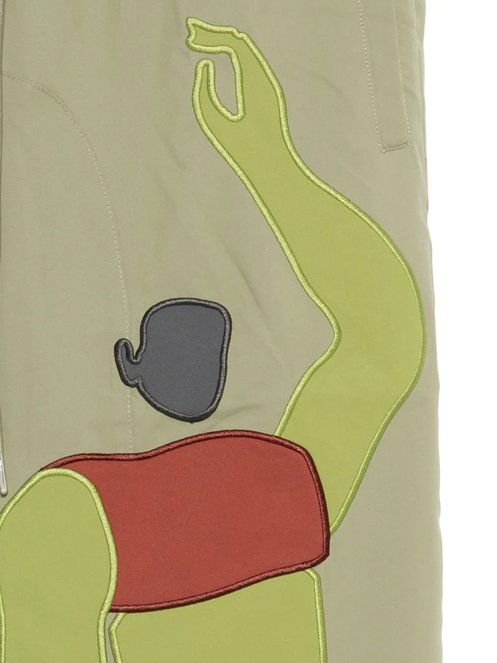 KidSuper Broek met patroon-applicatie Groen