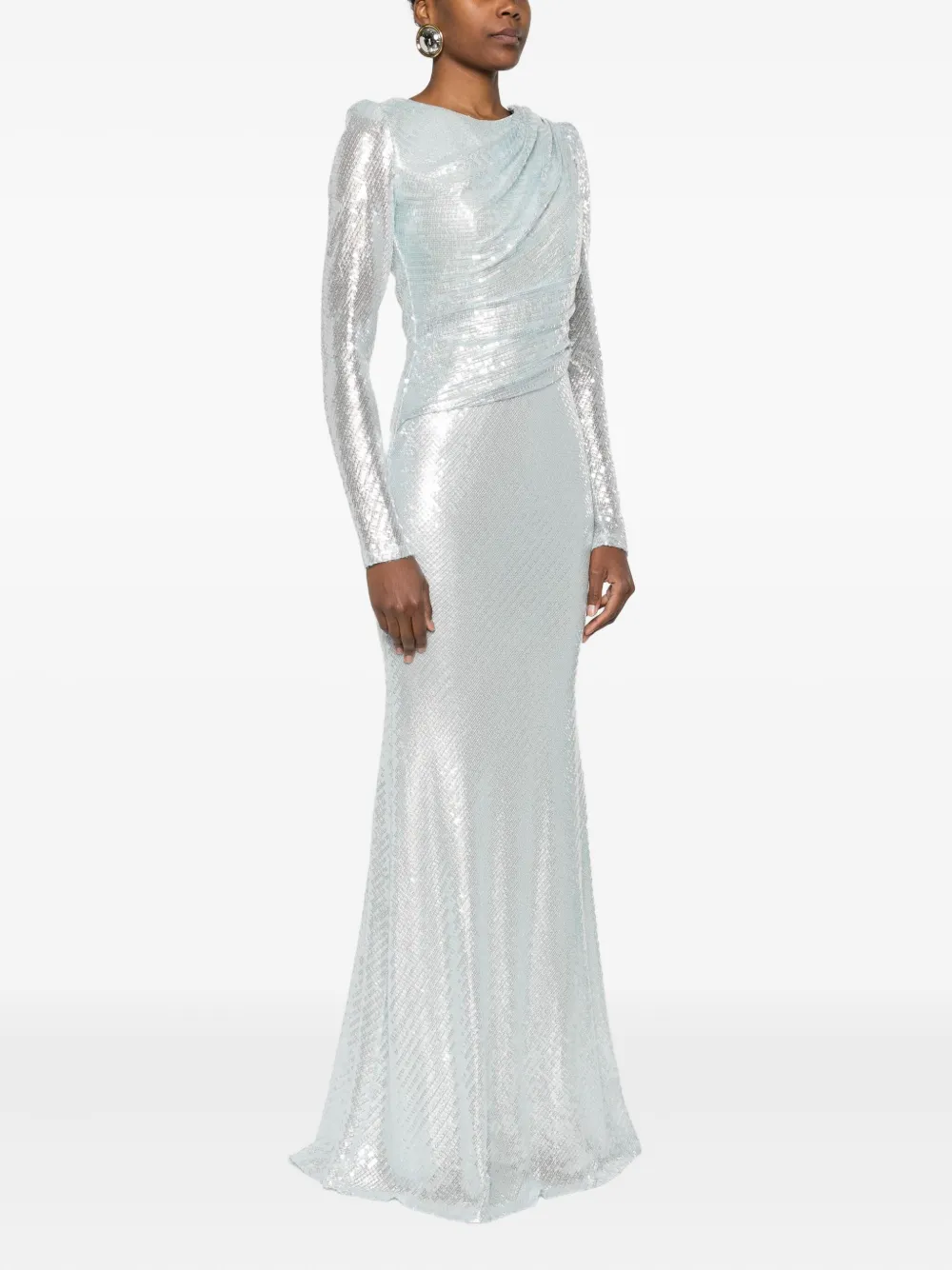 Atu Body Couture Maxi-jurk verfraaid met pailletten Blauw