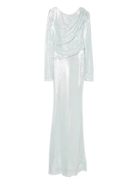 Atu Body Couture sequin-embellished drapped maxi dress
