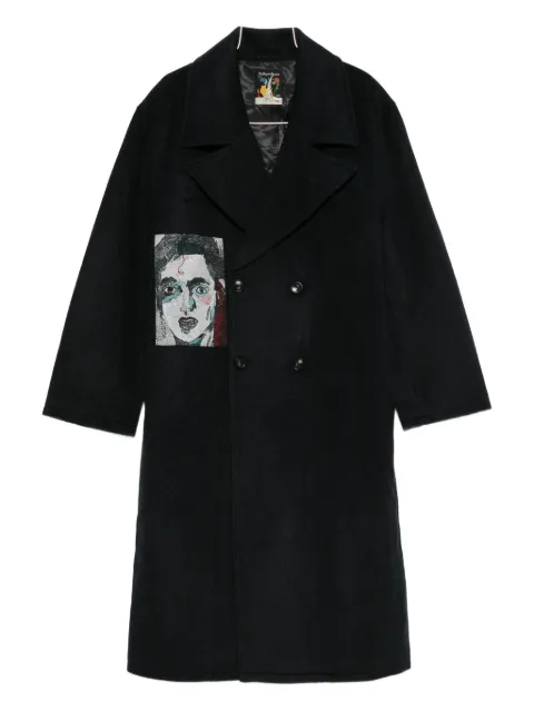 KidSuper double-breasted graphic-print coat