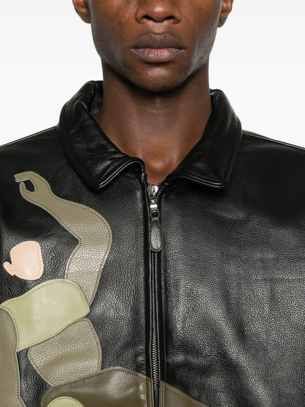 KidSuper Leather Bomber Jacket | Black | FARFETCH