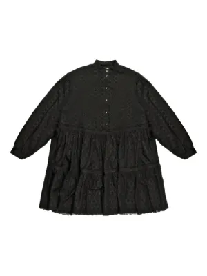 silvia tcherassi balerina embroidered mini dress Silvia Tcherassi Imelda Night Blue Long Sleeve Mini Dress main image 1