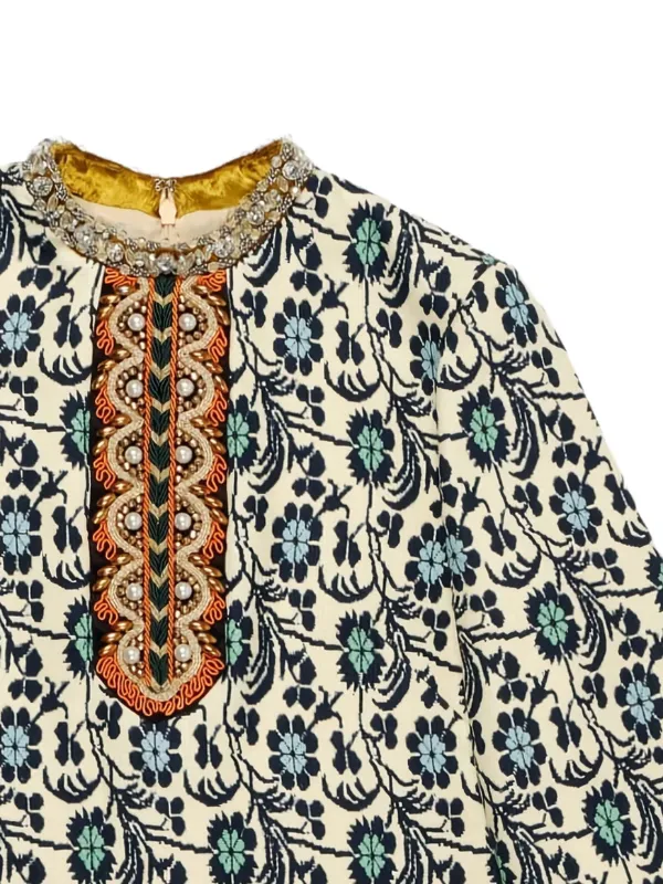 Valentino Garavani Floral-print Dress - Neutrals
