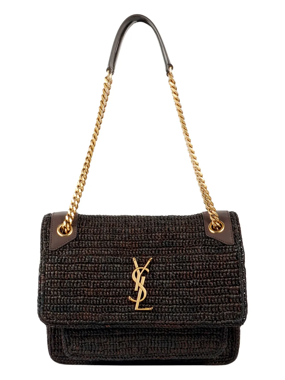 Ysl Medium Niki Logo Shoulder Bag In Brown