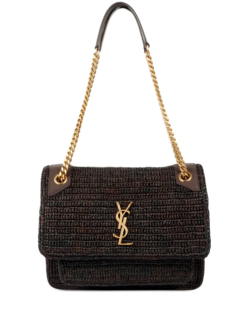 YSL medium Niki logo shoulder bag - Marrone