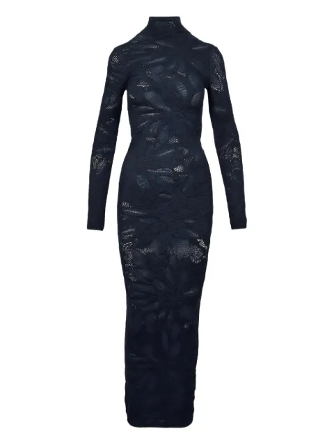 Alaïa floral high-neck maxi dress