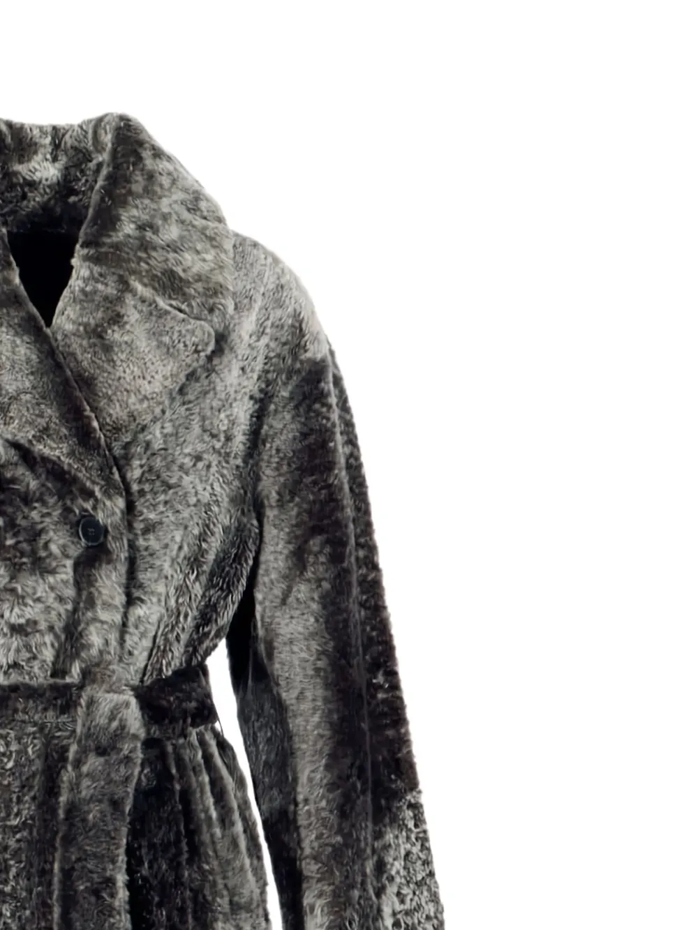 Yves Salomon belted coat Grijs