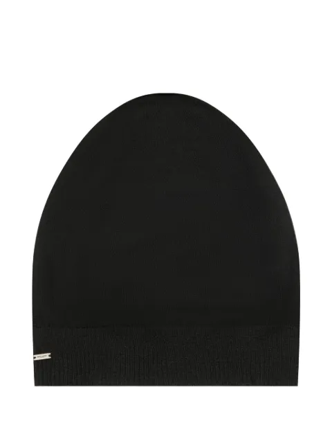 YSL ribbed beanie hat