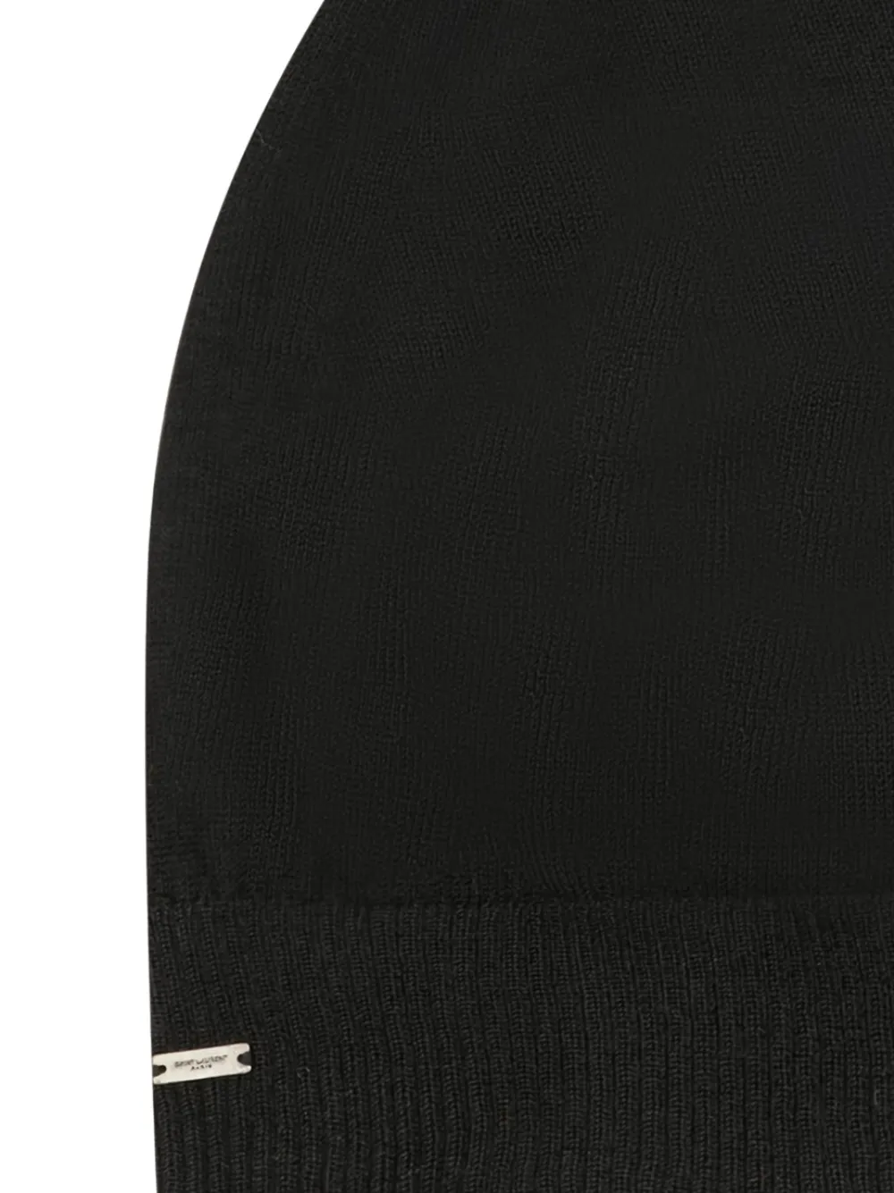 Saint Laurent Geribbelde muts - Zwart