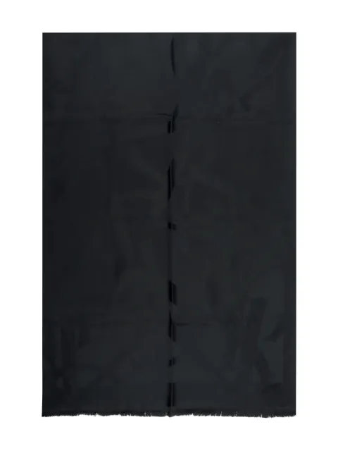 Saint Laurent Cassandre monogram fringed scarf