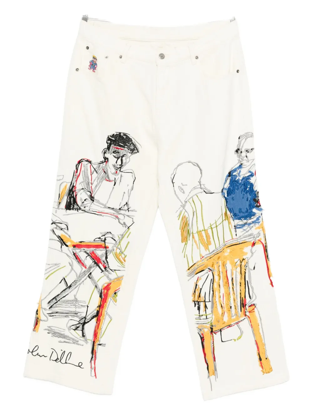 KidSuper graphic-print jeans - Bianco