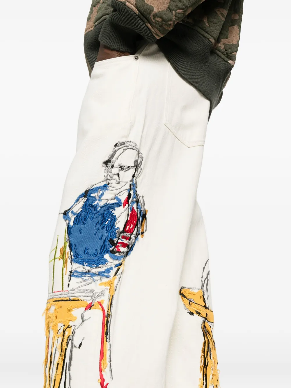 KidSuper Jeans met grafische print Wit