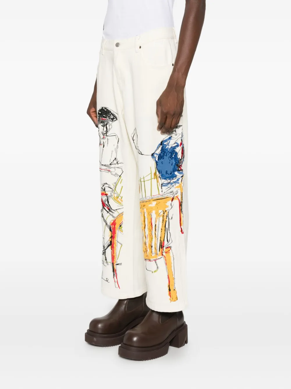 KidSuper Jeans met grafische print Wit