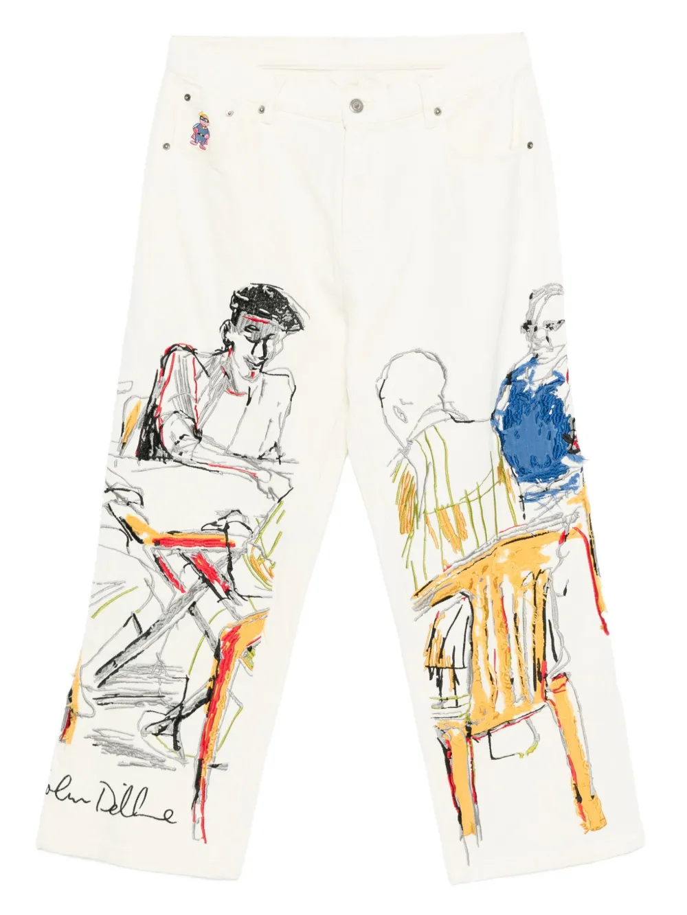 KidSuper graphic-print jeans | White | Image 1