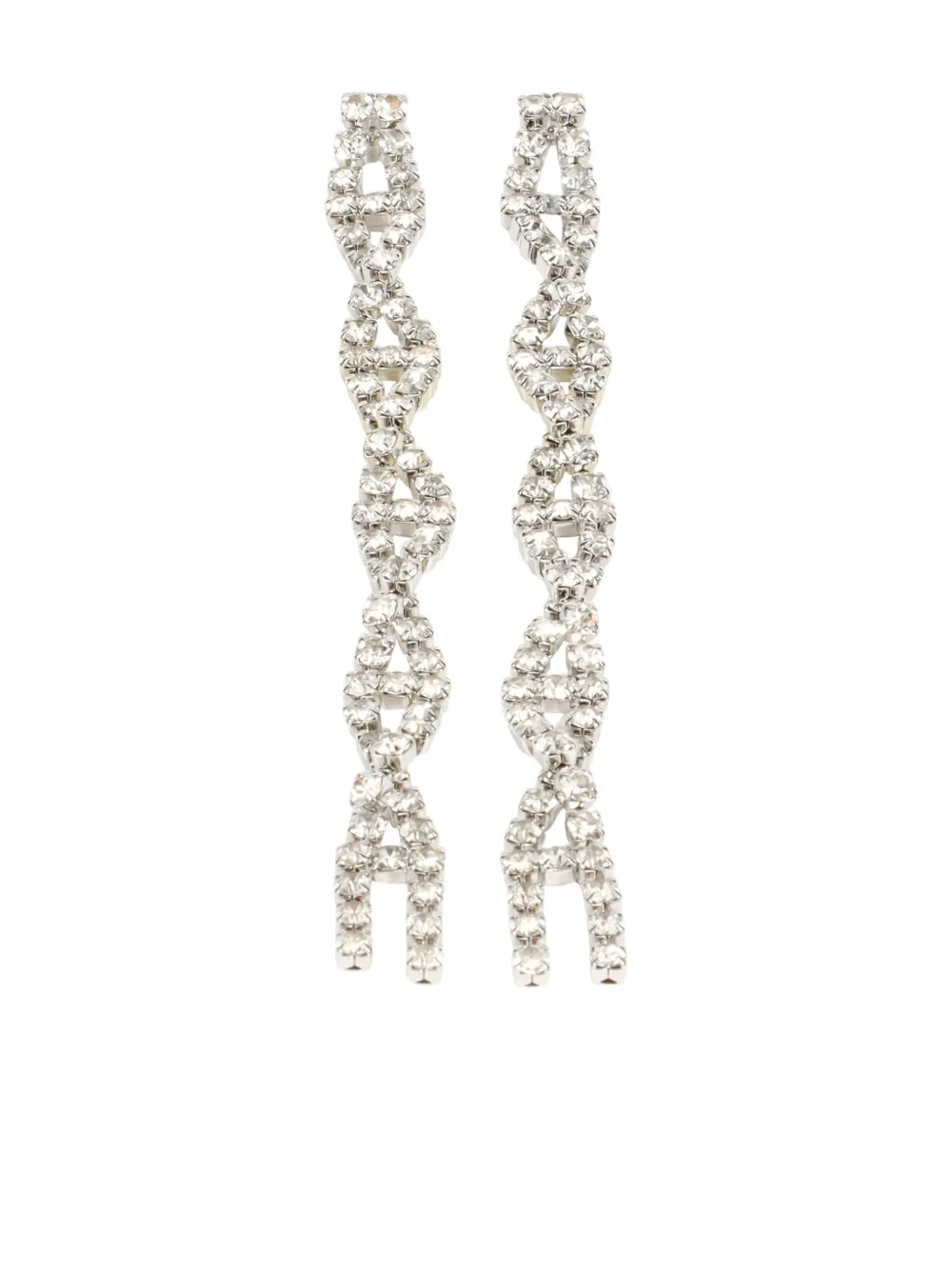Balenciaga Riviera Embellished Drop Earrings In Metallic