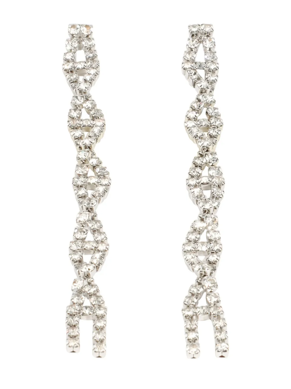 Balenciaga Riviera embellished drop earrings - Zilver