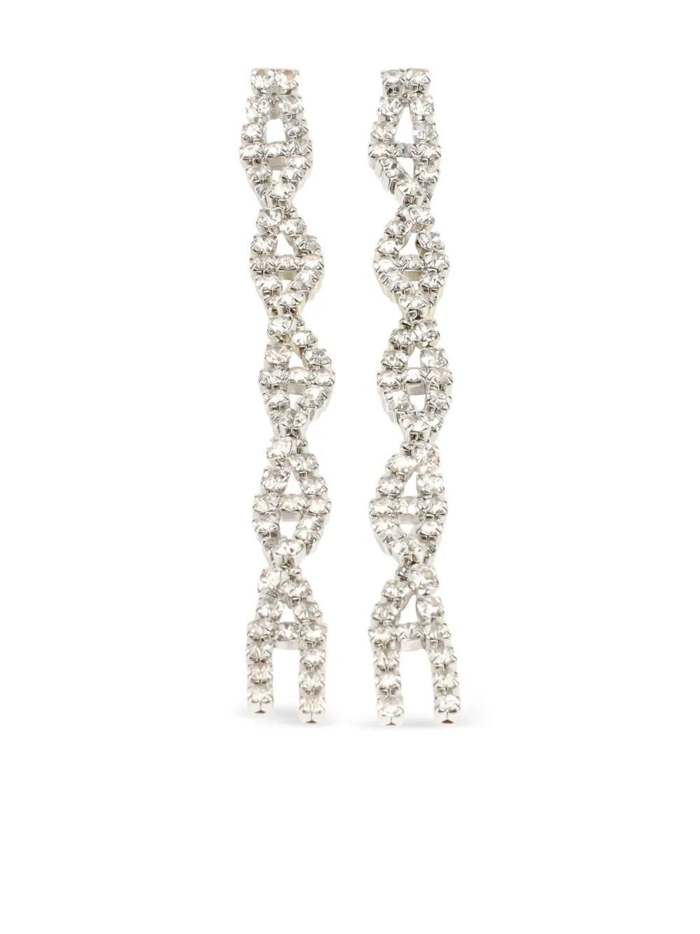 Balenciaga Riviera embellished drop earrings - Argento