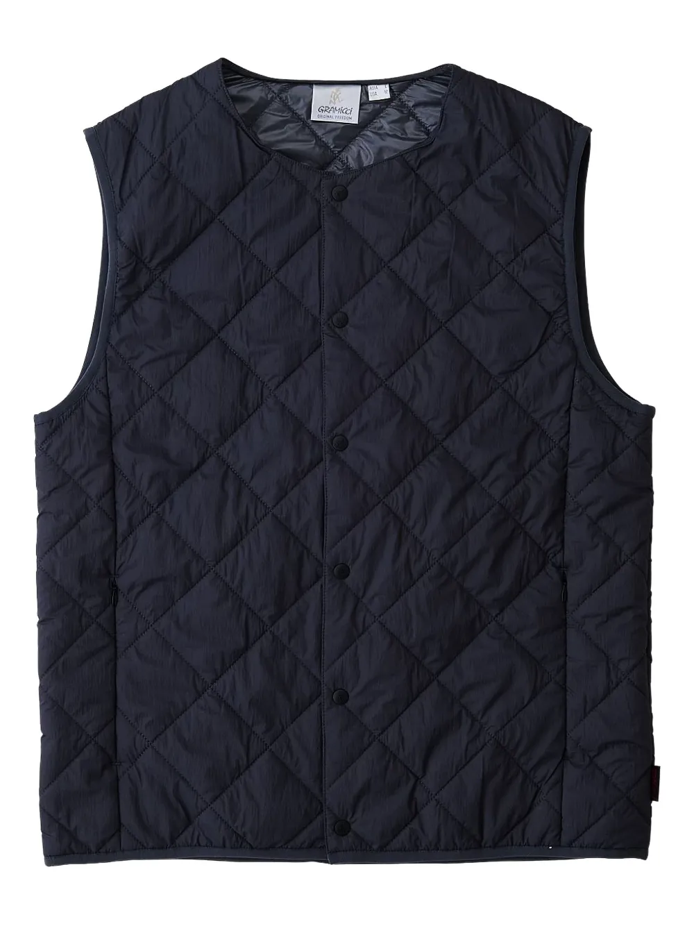 Gramicci quilted sleeveless gilet | Black | Image 1