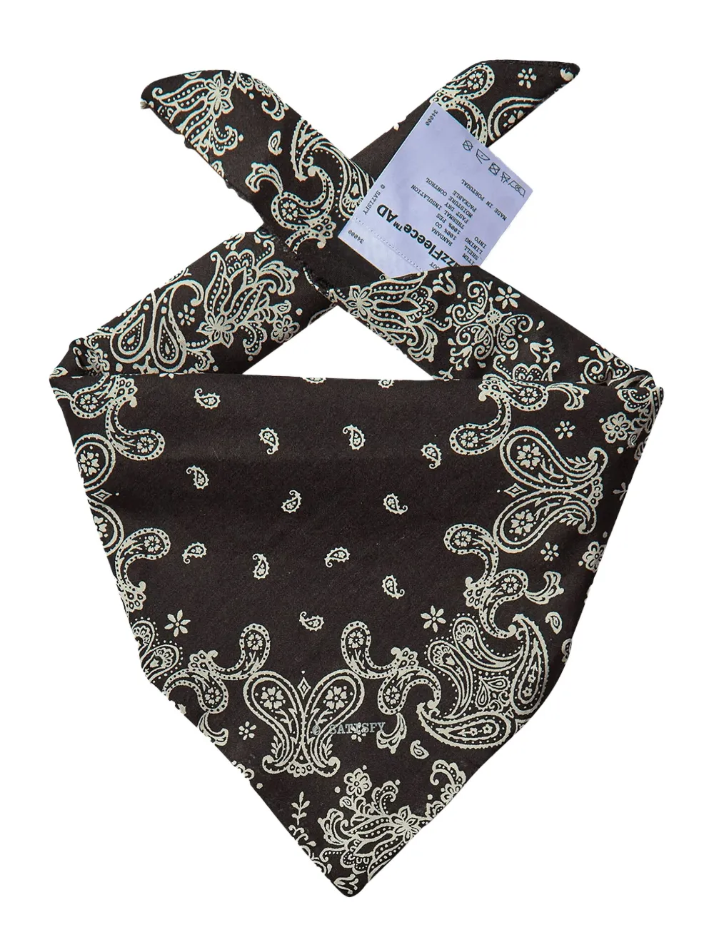 Satisfy Sjaal met paisley-patroon Zwart