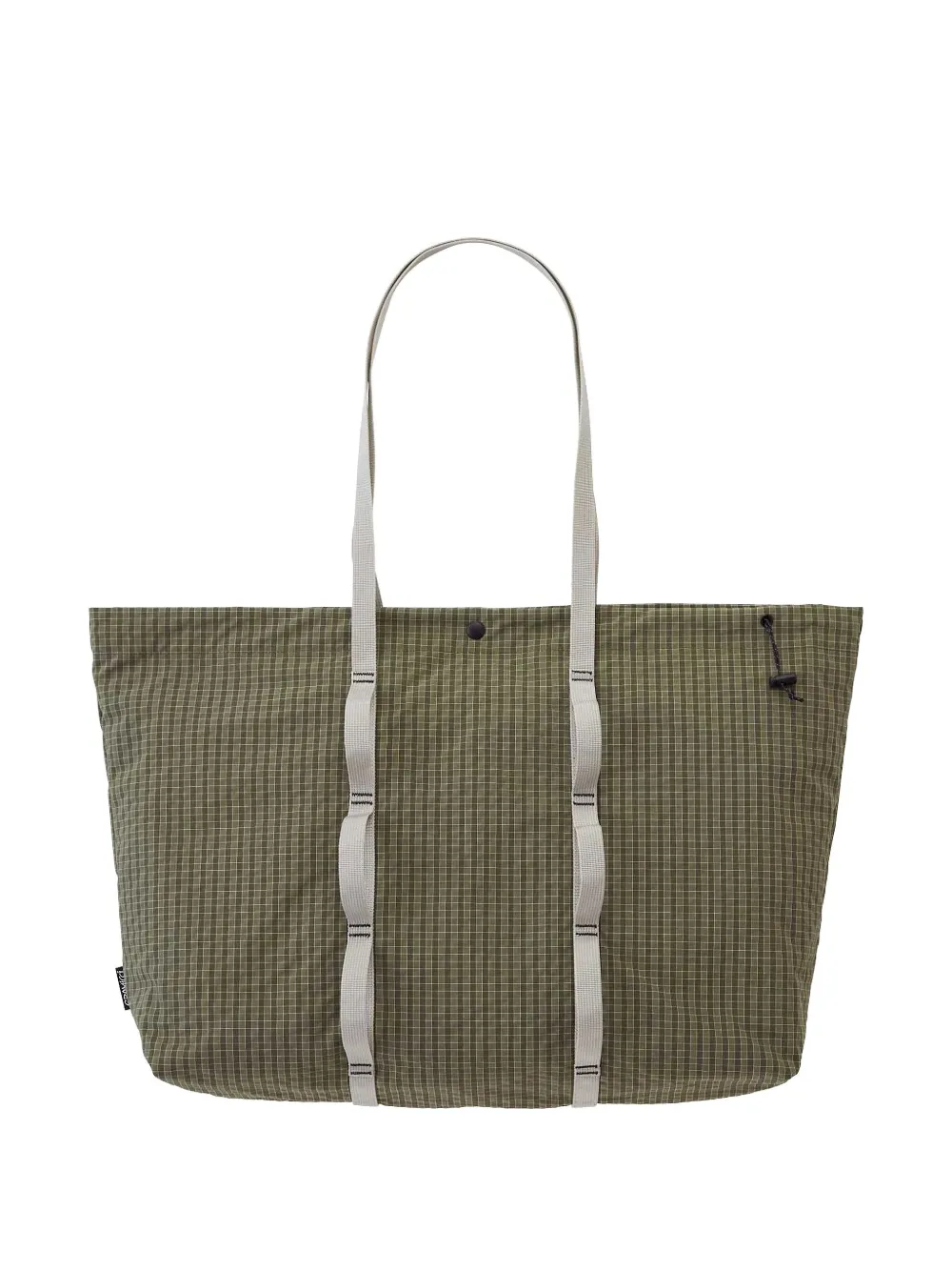 Gramicci checked-pattern seersucker tote bag | Green | Image 1