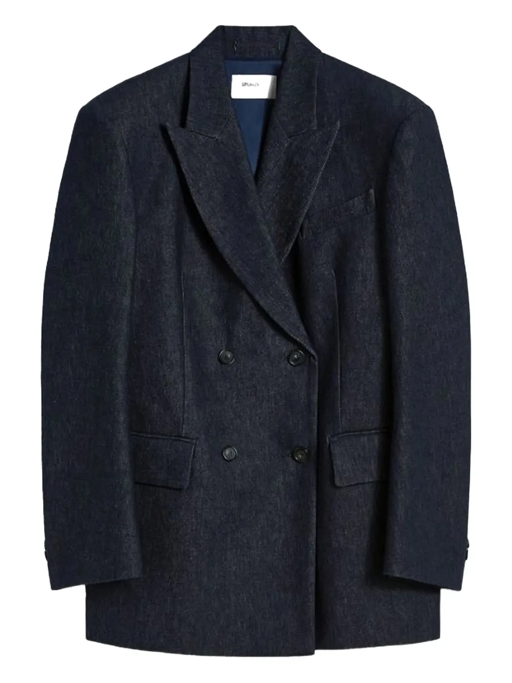Sportmax Oversized Double-breasted Blazer Jackets And Coats Blue In Blue