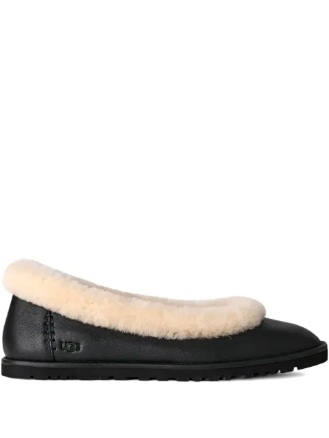 UGG fur trim ballerina shoes
