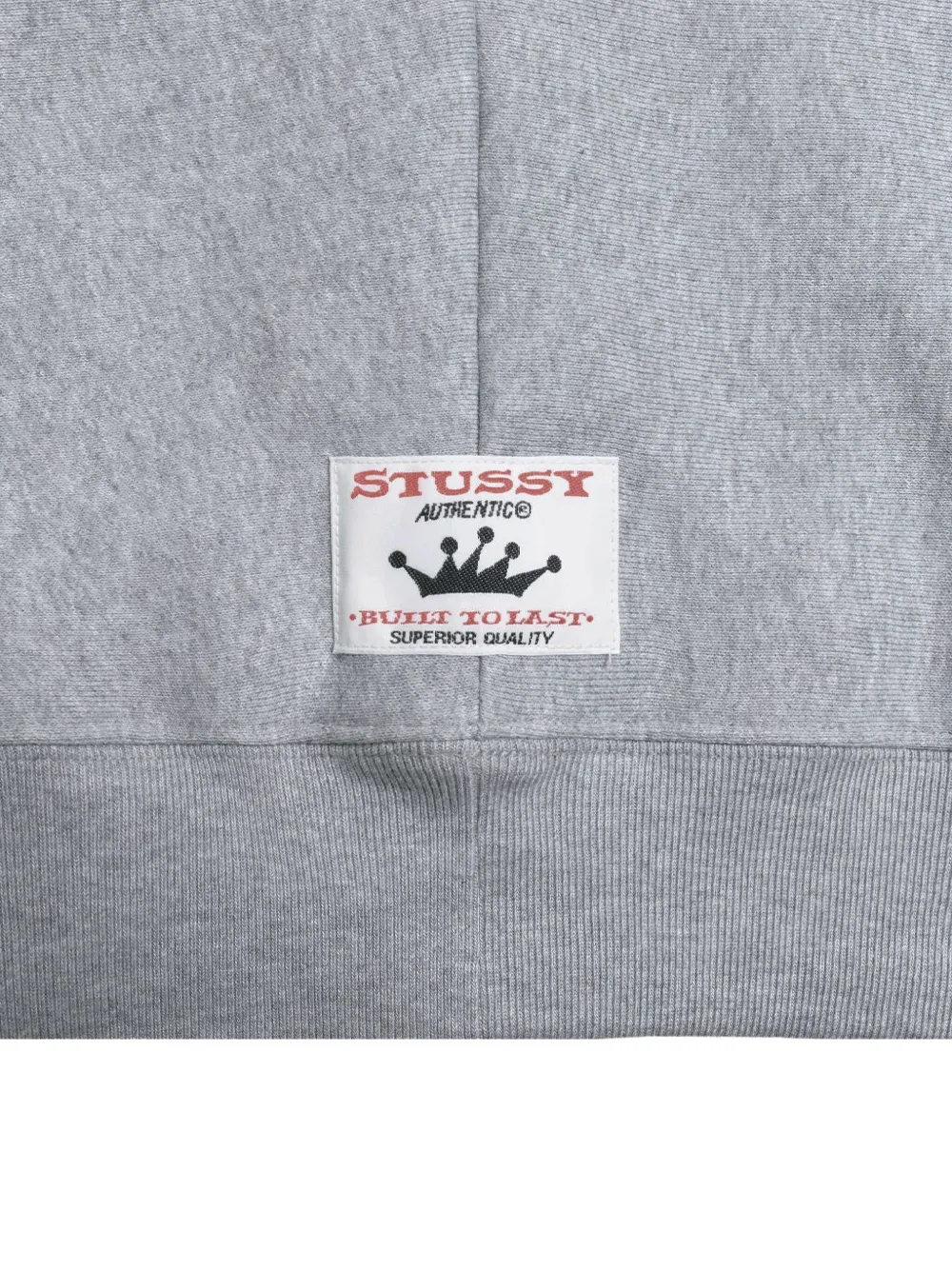 Stussy Logo-patch Hoodie In Gray