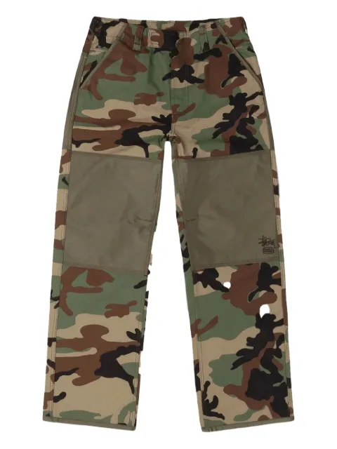 Stüssy pantalones deportivos con estampado militar y paneles