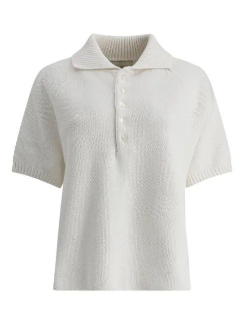 UMARMUNG ribbed-collar polo top